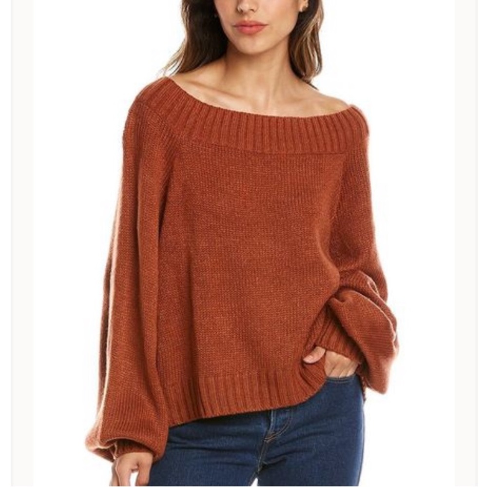WeWoreWhat Off the Shoulder Sweater | Rust